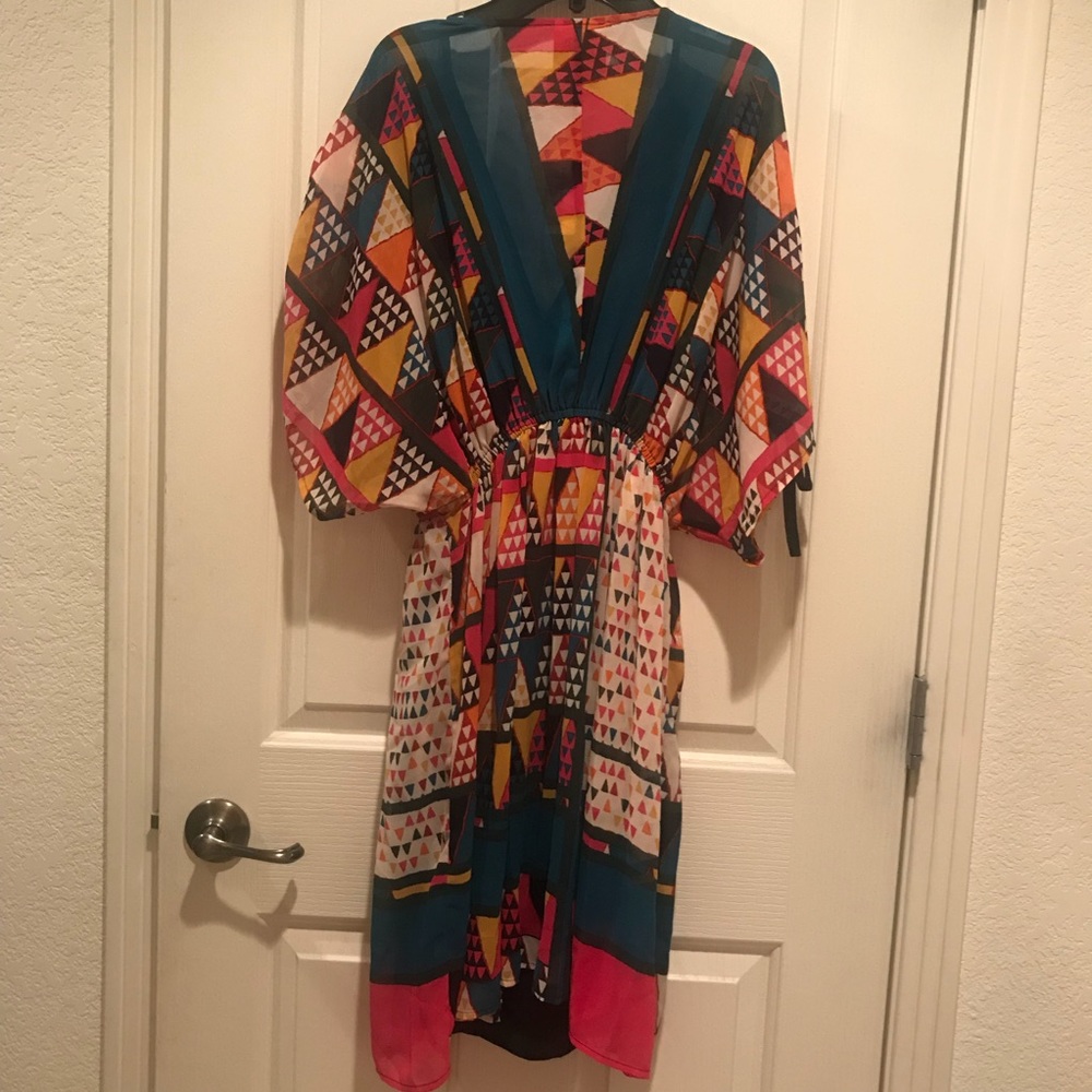 Anthropologie Multicolor Geometric Mini Dress - Picture 8 of 8